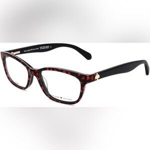 Kate Spade Brylie 7RM Black Red Heart Print Eyeglasses NEW